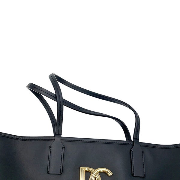 ドルチェ&ガッバーナ トートバッグ FEFE ショッピングバッグ ミディアム レザー DOLCE&GABBANA 黒