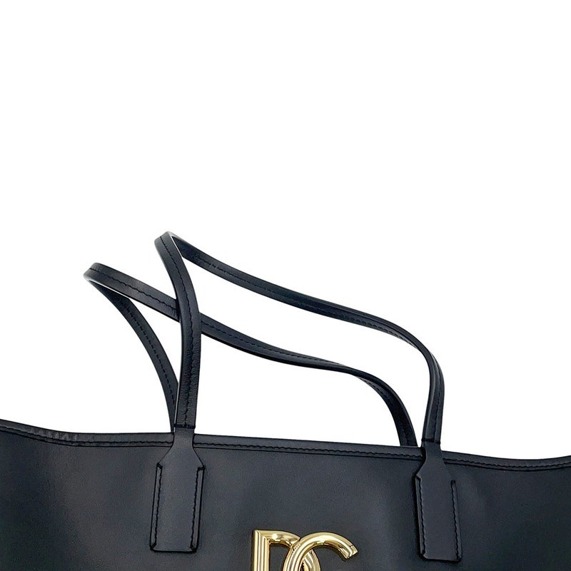 ドルチェ&ガッバーナ トートバッグ FEFE ショッピングバッグ ミディアム レザー DOLCE&GABBANA 黒