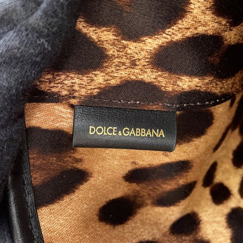 ドルチェ&ガッバーナ トートバッグ FEFE ショッピングバッグ ミディアム レザー DOLCE&GABBANA 黒