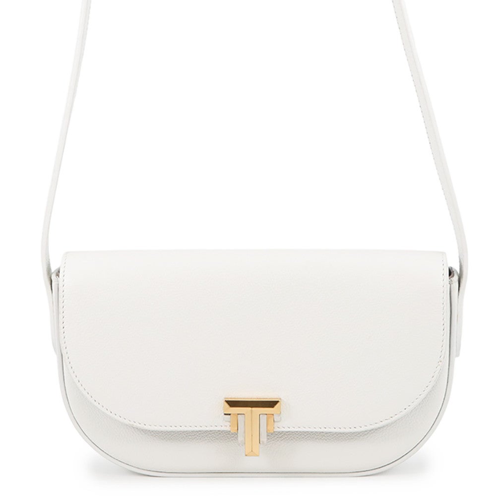 ティファニー ショルダーバッグ Tデコ レザー Tiffany&Co. 白 | 中古