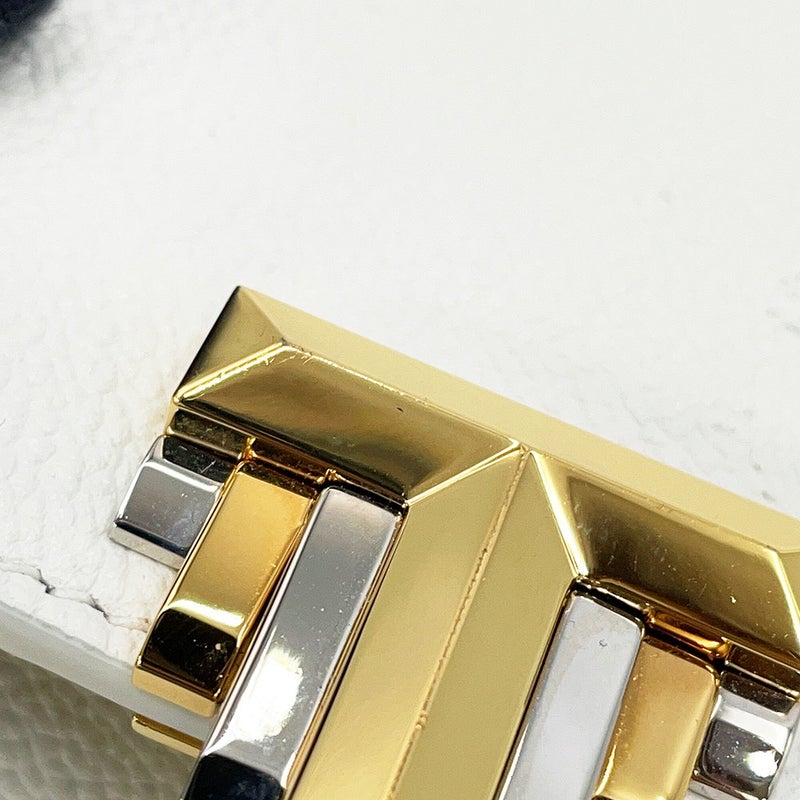ティファニー ショルダーバッグ Tデコ レザー Tiffany&Co. 白
