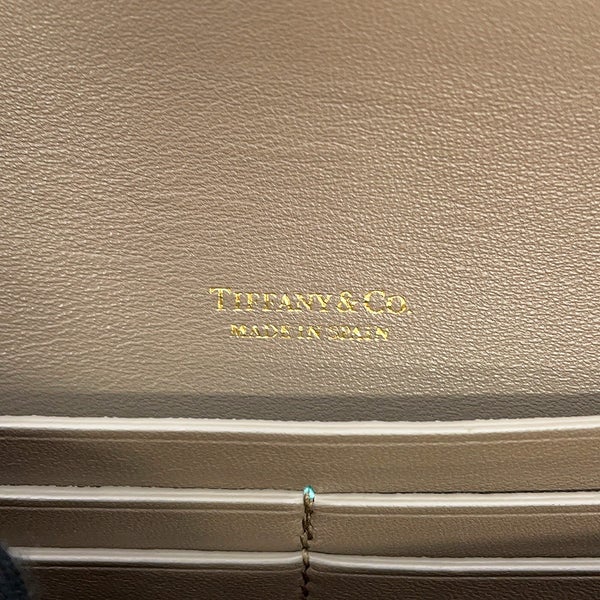 ティファニー ショルダーバッグ Tデコ レザー Tiffany&Co. 白