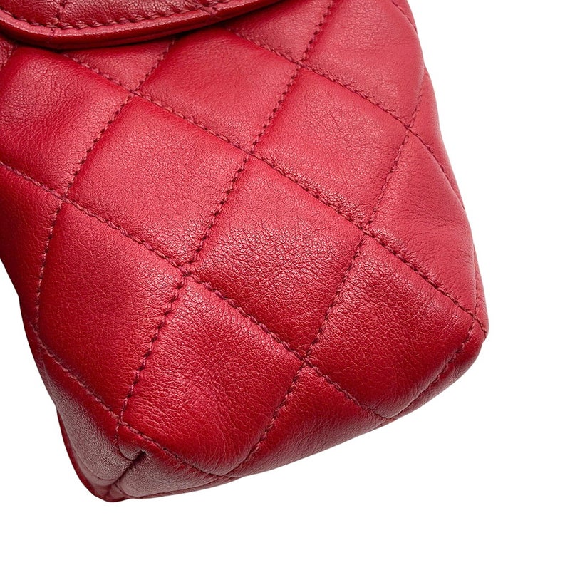 シャネル チェーンショルダーバッグ ポシェット マトラッセ ココマーク ラムスキン CHANEL バッグ フォンポーチ