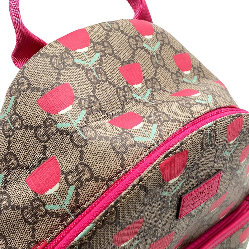 グッチ バックパック フラワープリント チルドレンズ GGスプリーム/レザー 782708 GUCCI リュック キッズ キム・スンヨン