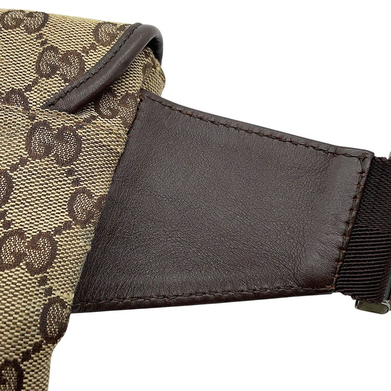 グッチ ボディバッグ GGキャンバス/レザー 145851 GUCCI ウエストバッグ