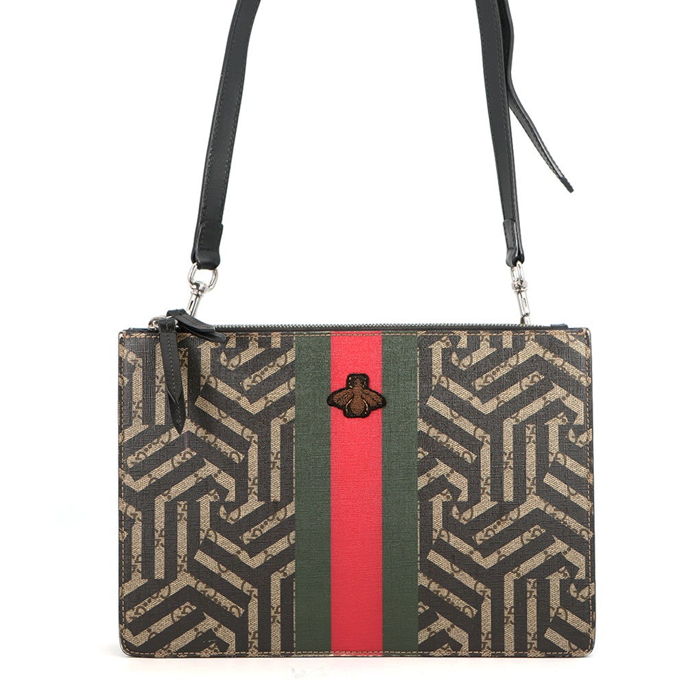 グッチ ショルダーバッグ GGカレイド/レザー シェリー ビー 450953 GUCCI 黒 グッチ ショルダーバッグ GGカレイド/レザー シェリー ビー 450953
