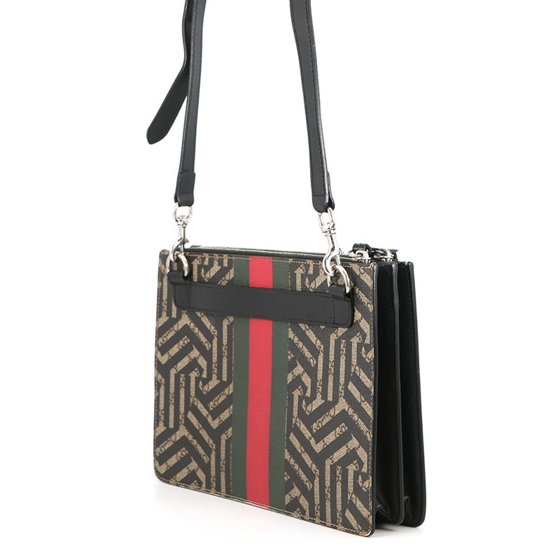 グッチ ショルダーバッグ GGカレイド/レザー シェリー ビー 450953 GUCCI 黒