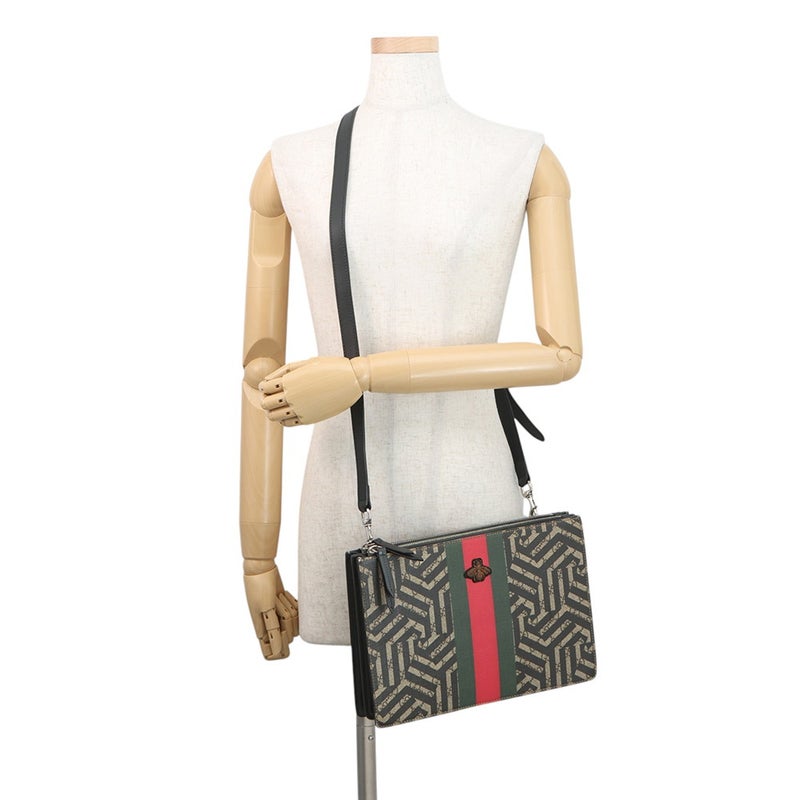 グッチ ショルダーバッグ GGカレイド/レザー シェリー ビー 450953 GUCCI 黒