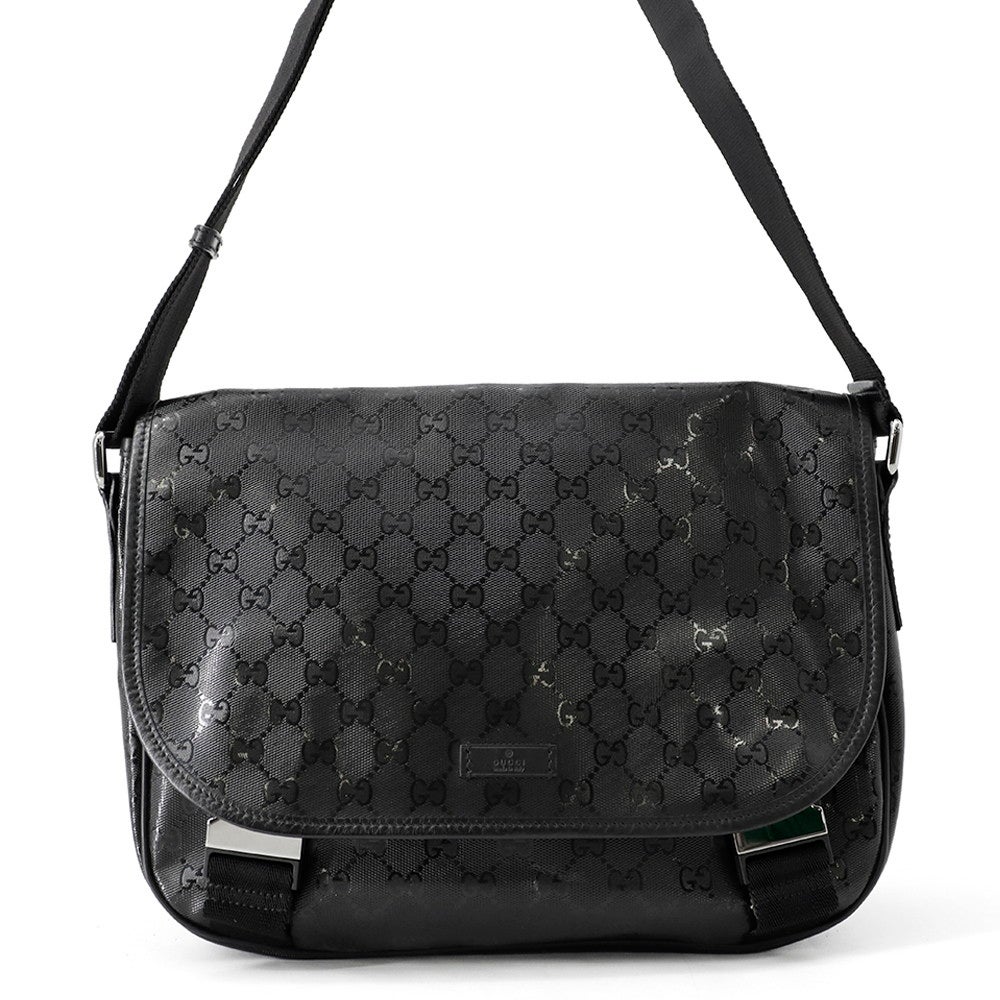 GUCCI GG柄　ボディバッグ　斜めがけ　インプリメ　ブラック 【美品】 グッチ ショルダーバッグ GGインプリメ 201732 GUCCI バッグ 斜め掛け
