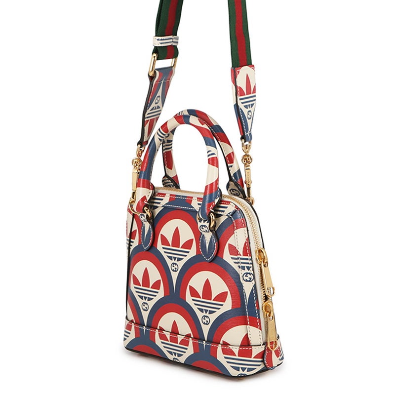 グッチ ハンドバッグ ホースビット1955 ミニ トップハンドル アディダスコラボ 677212 GUCCI 2wayショルダー 白