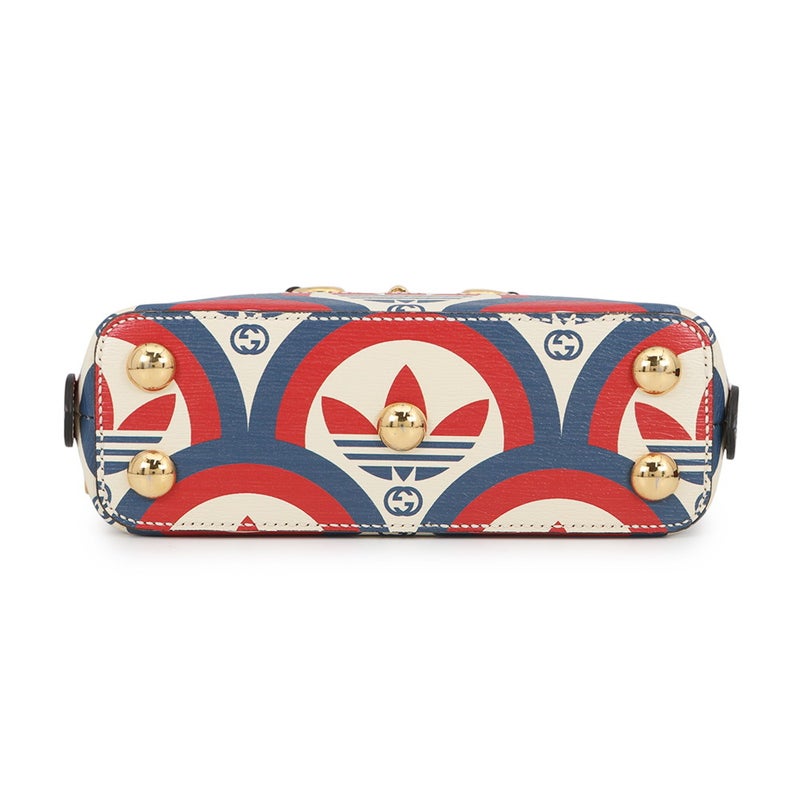 グッチ ハンドバッグ ホースビット1955 ミニ トップハンドル アディダスコラボ 677212 GUCCI 2wayショルダー 白