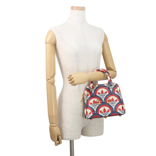 グッチ ハンドバッグ ホースビット1955 ミニ トップハンドル アディダスコラボ 677212 GUCCI 2wayショルダー 白