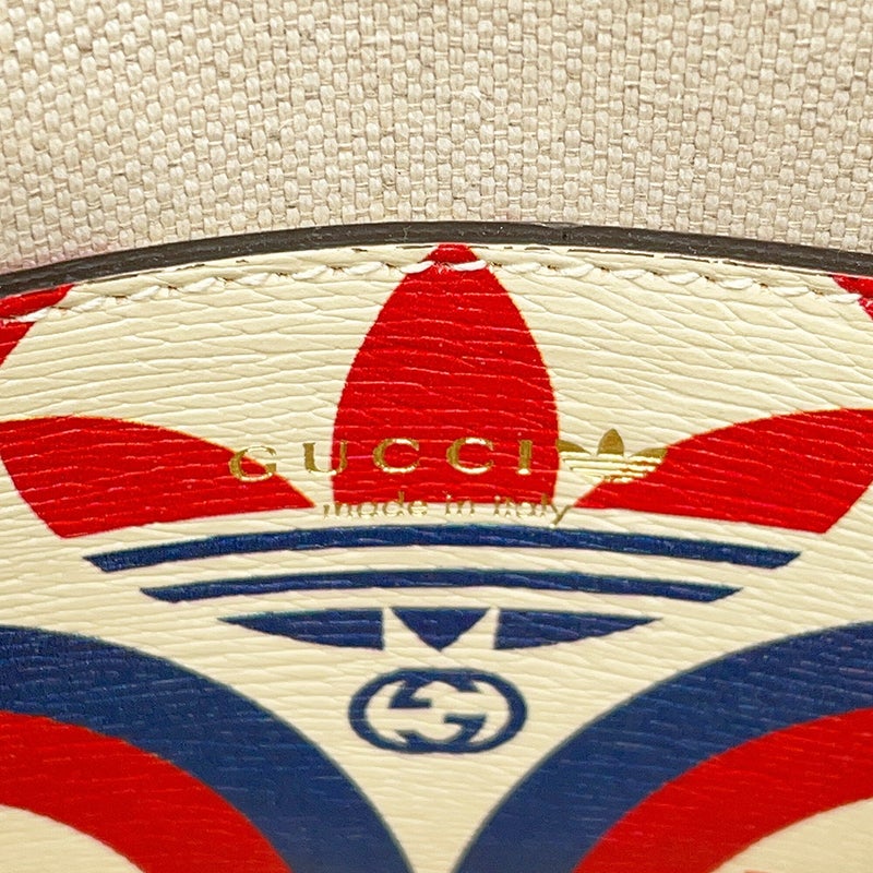 グッチ ハンドバッグ ホースビット1955 ミニ トップハンドル アディダスコラボ 677212 GUCCI 2wayショルダー 白