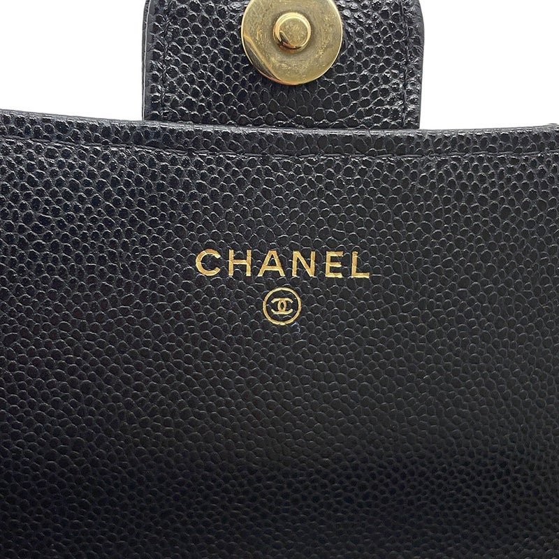 シャネル チェーンフォンケース マトラッセ ココマーク キャビアスキン AP3744 CHANEL スマホケース 黒