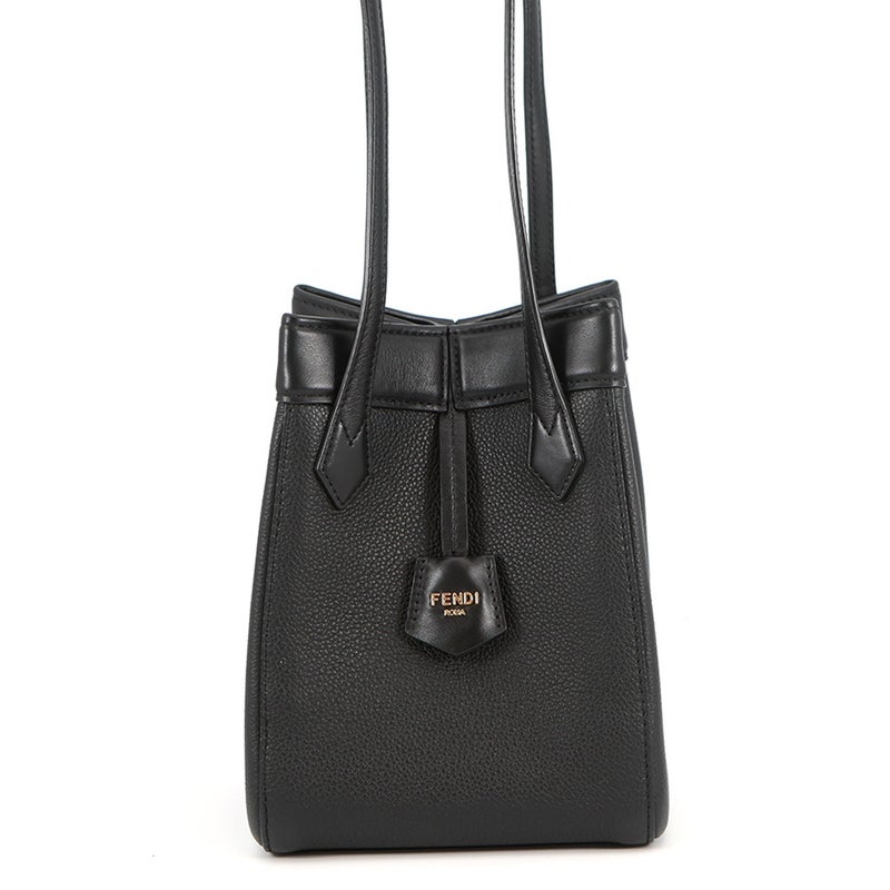 フェンディ ショルダーバッグ オリガミ Origami ミニ レザー 8BS083 FENDI 2way ハンドバッグ 黒