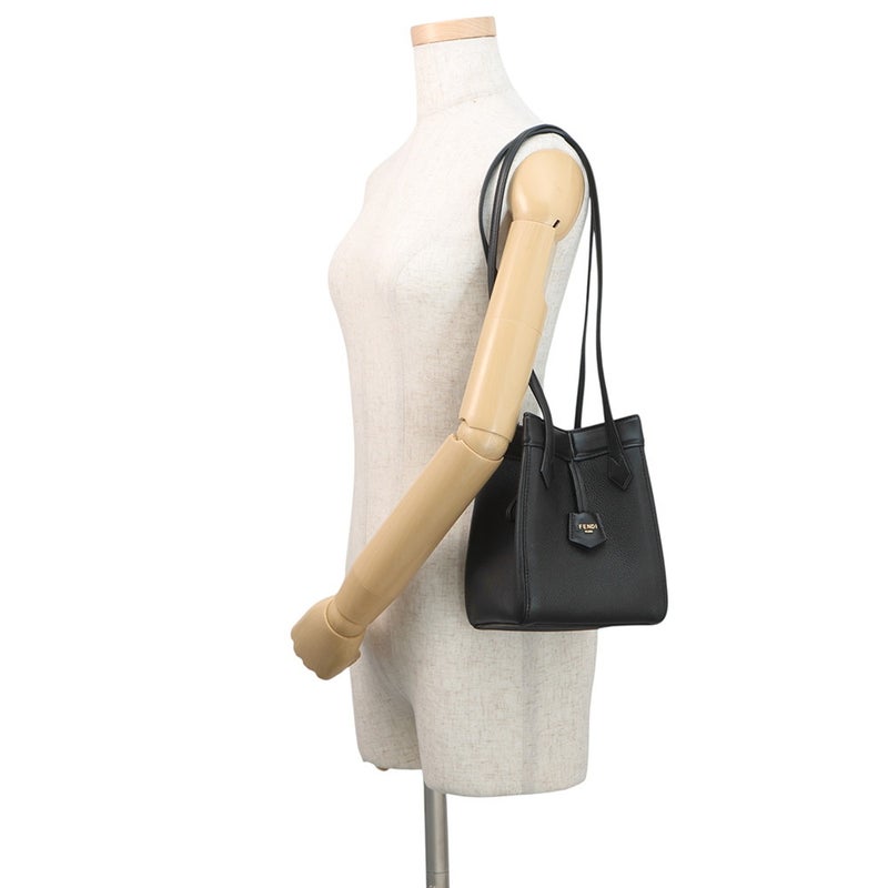 フェンディ ショルダーバッグ オリガミ Origami ミニ レザー 8BS083 FENDI 2way ハンドバッグ 黒