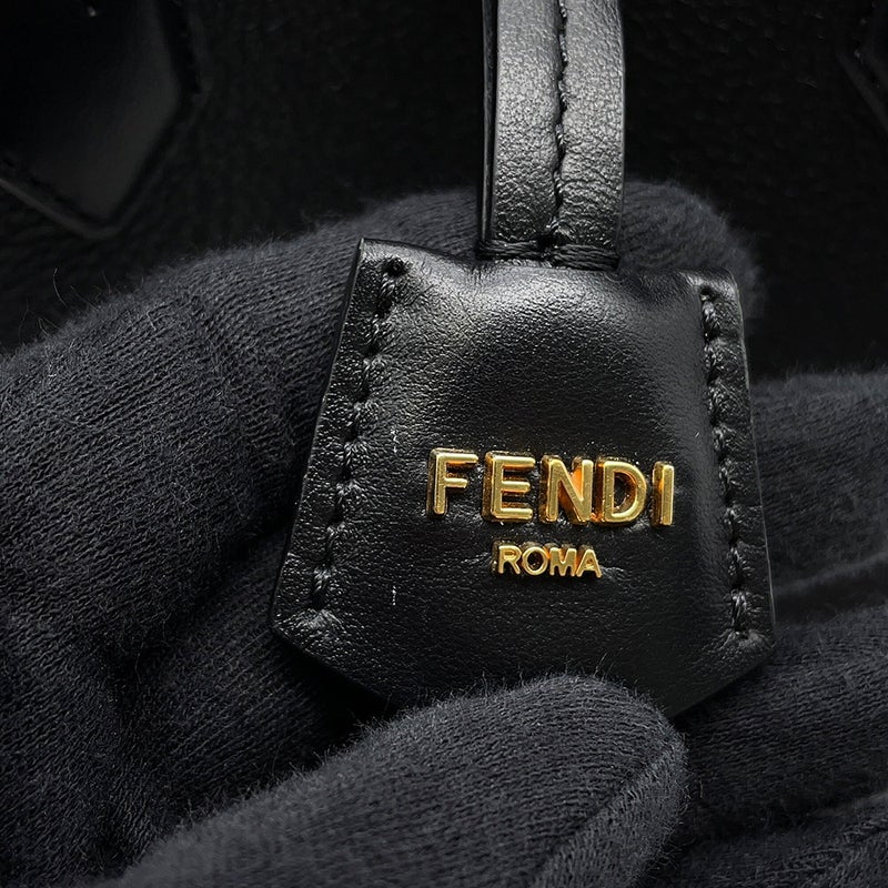 フェンディ ショルダーバッグ オリガミ Origami ミニ レザー 8BS083 FENDI 2way ハンドバッグ 黒