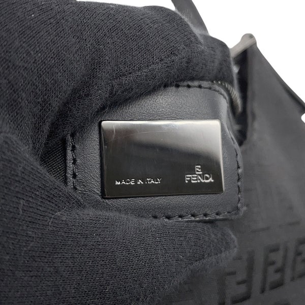 フェンディ ハンドバッグ ズッキーノ ワンショルダーキャンバス/レザー FENDI ショルダーバッグ 黒