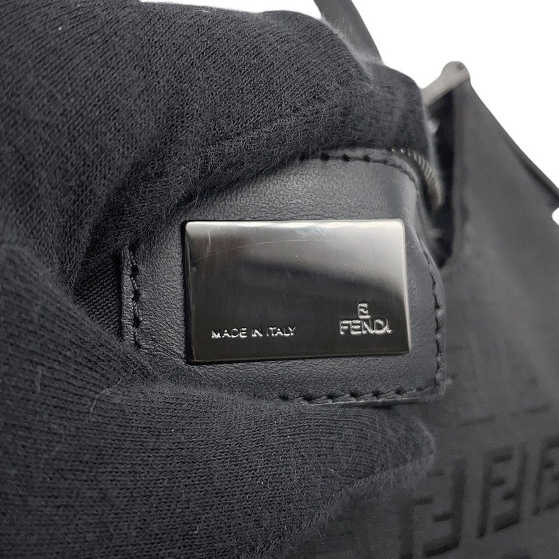 フェンディ ハンドバッグ ズッキーノ ワンショルダーキャンバス/レザー FENDI ショルダーバッグ 黒