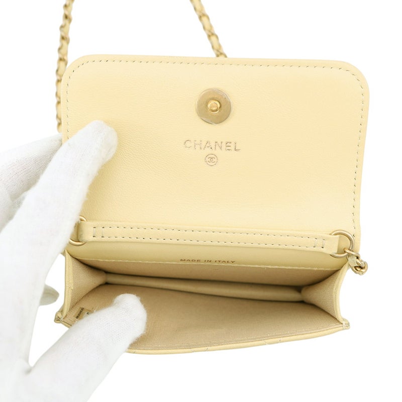 シャネル チェーンショルダーバッグ ミニ マトラッセ ココボール ラムスキン AP1628 CHANEL ミニバッグ