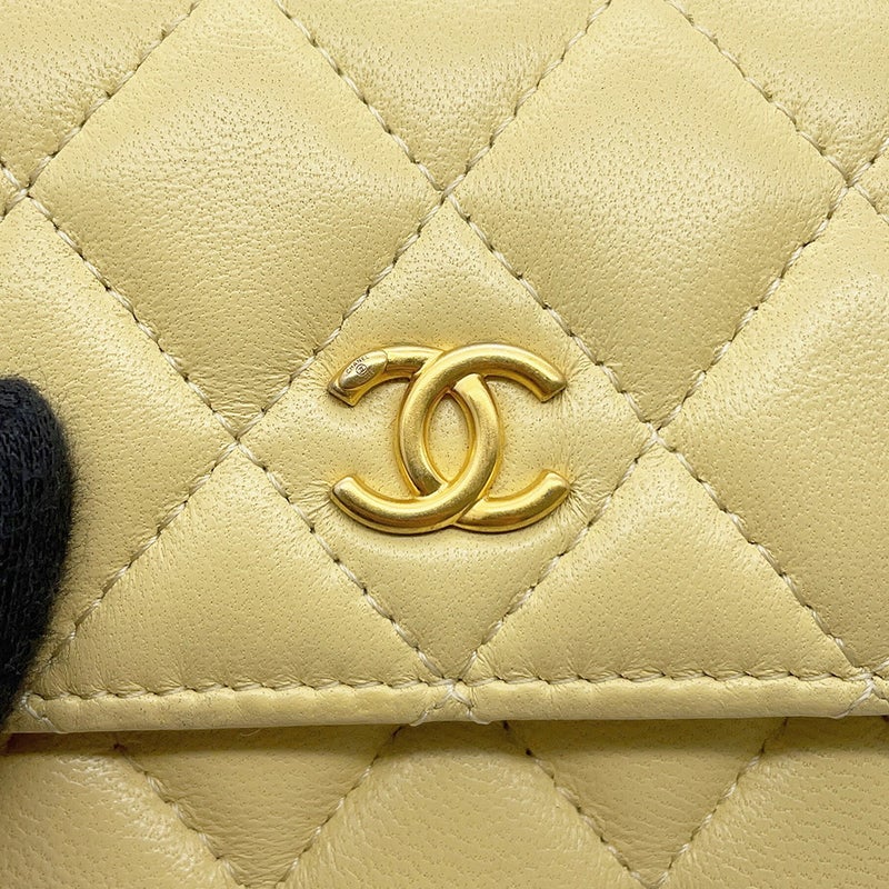 シャネル チェーンショルダーバッグ ミニ マトラッセ ココボール ラムスキン AP1628 CHANEL ミニバッグ