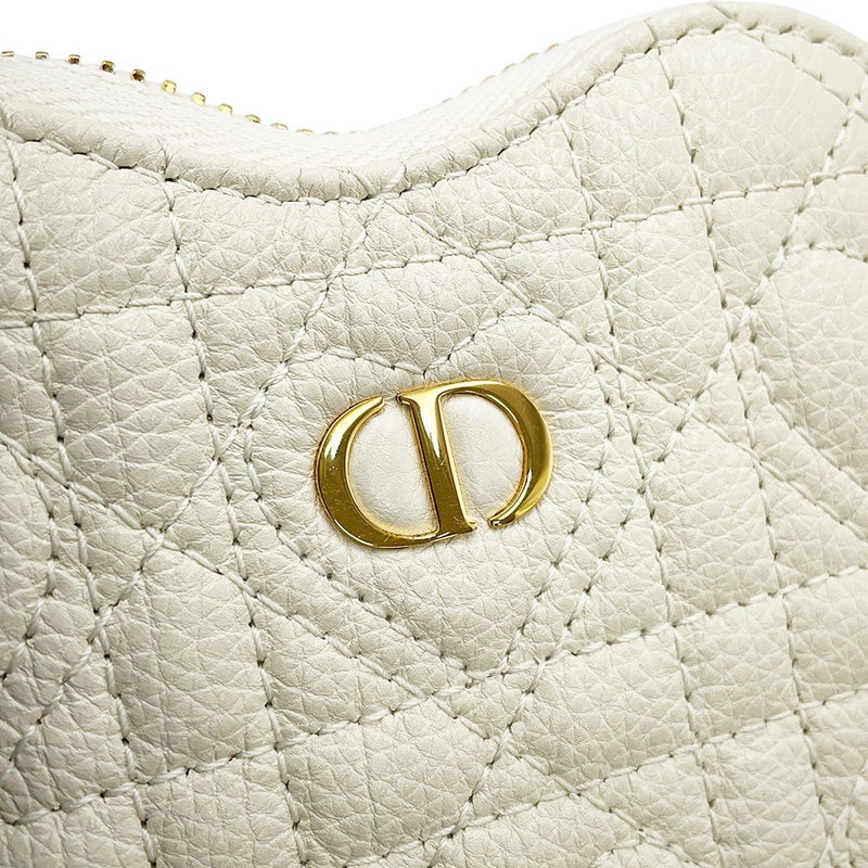 クリスチャン・ディオール チェーンショルダーポーチ ディオールアムール Caro ハート カーフレザー S5097UNID Christian Dior