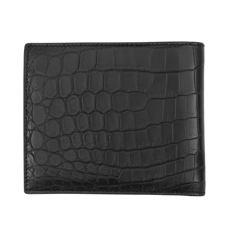 ボッテガヴェネタ 二つ折り財布 クロコダイル 113993 BOTTEGA VENETA 黒