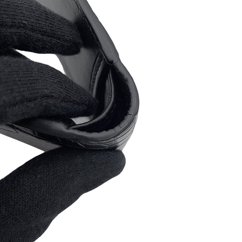 ボッテガヴェネタ 二つ折り財布 クロコダイル 113993 BOTTEGA VENETA 黒