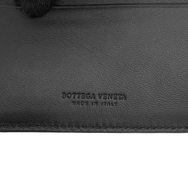 ボッテガヴェネタ 二つ折り財布 クロコダイル 113993 BOTTEGA VENETA 黒