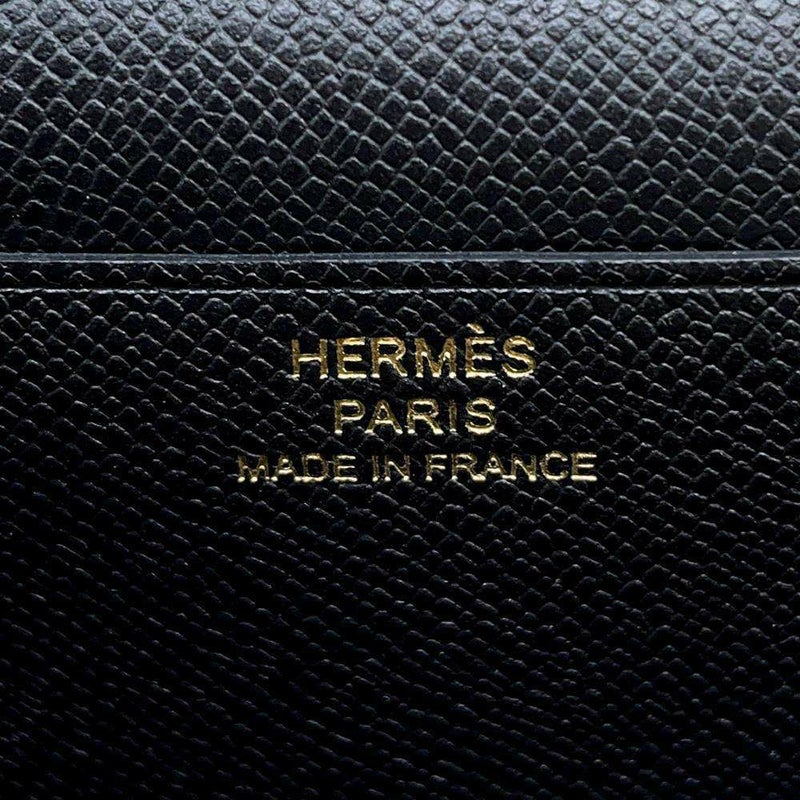 エルメス 長財布 ベアンスフレ ブラック/ゴールド金具 ヴォーマダム B刻印 HERMES 財布 黒