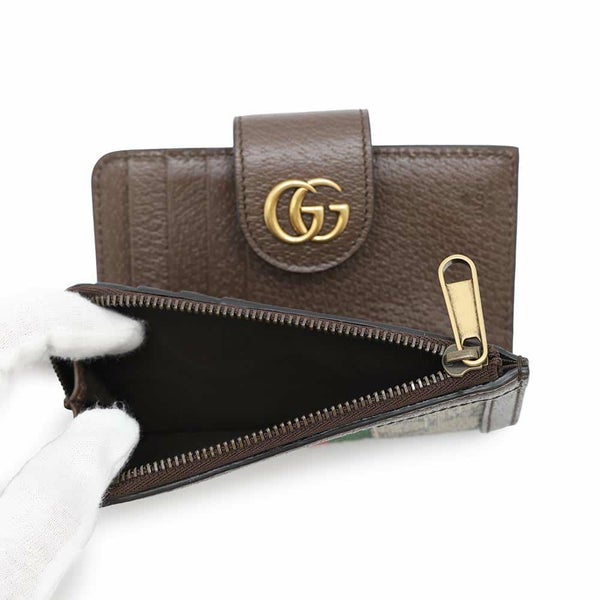 グッチ 二つ折り財布 オフィディア カードケース ウォレット ダブルG レザー 699353 GUCCI 財布