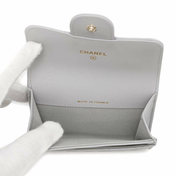 シャネル カードケース マトラッセ クラシックフラップカードケース ココマーク ラムスキン AP0214 CHANEL 名刺入れ