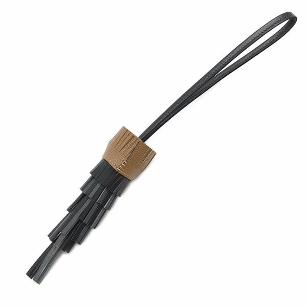 エルメス バッグチャーム シュエット ブラック/グリミスティ/アルザン ラムスキン/スイフト W刻印 フクロウ