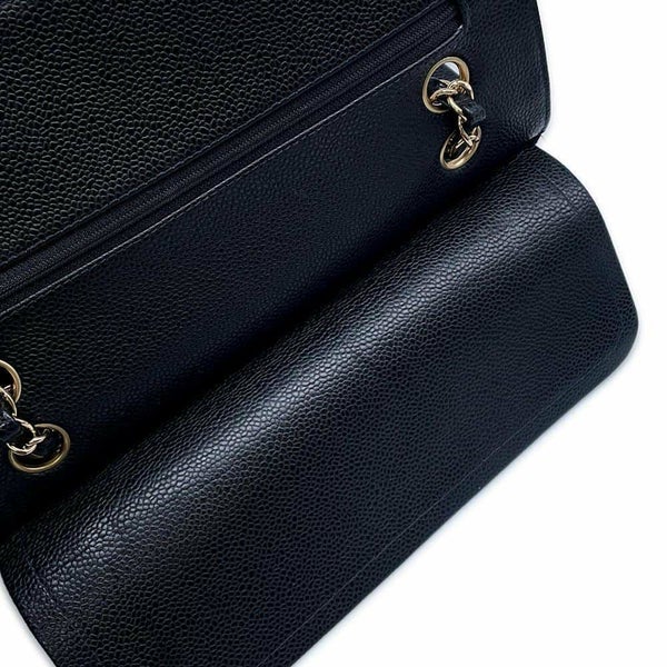 シャネル チェーンショルダーバッグ マトラッセ25 ココマーク キャビアスキン ダブルチェーン A01112 CHANEL 黒