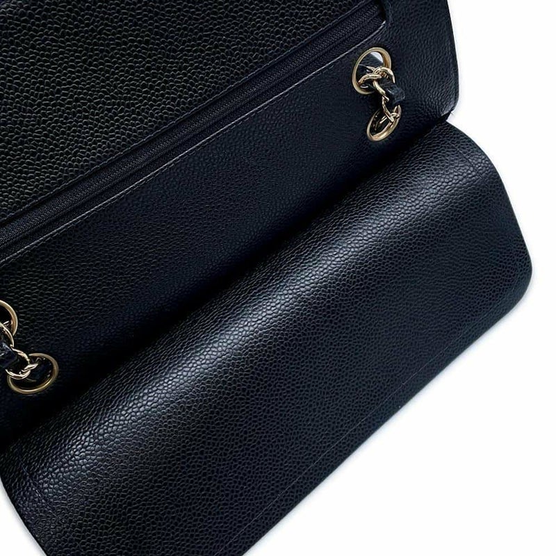 シャネル チェーンショルダーバッグ マトラッセ25 ココマーク キャビアスキン ダブルチェーン A01112 CHANEL 黒