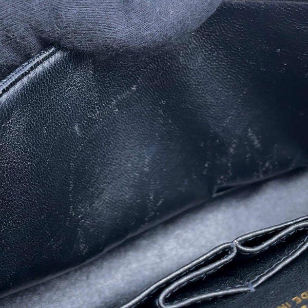 シャネル チェーンショルダーバッグ マトラッセ25 ココマーク キャビアスキン ダブルチェーン A01112 CHANEL 黒