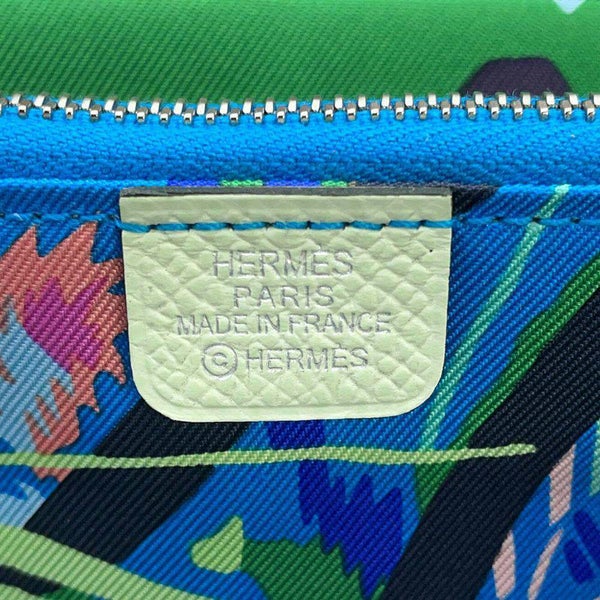 エルメス 長財布 アザップロング シルクイン ヴェールフィズ/シルバー金具 エプソン B刻印 財布