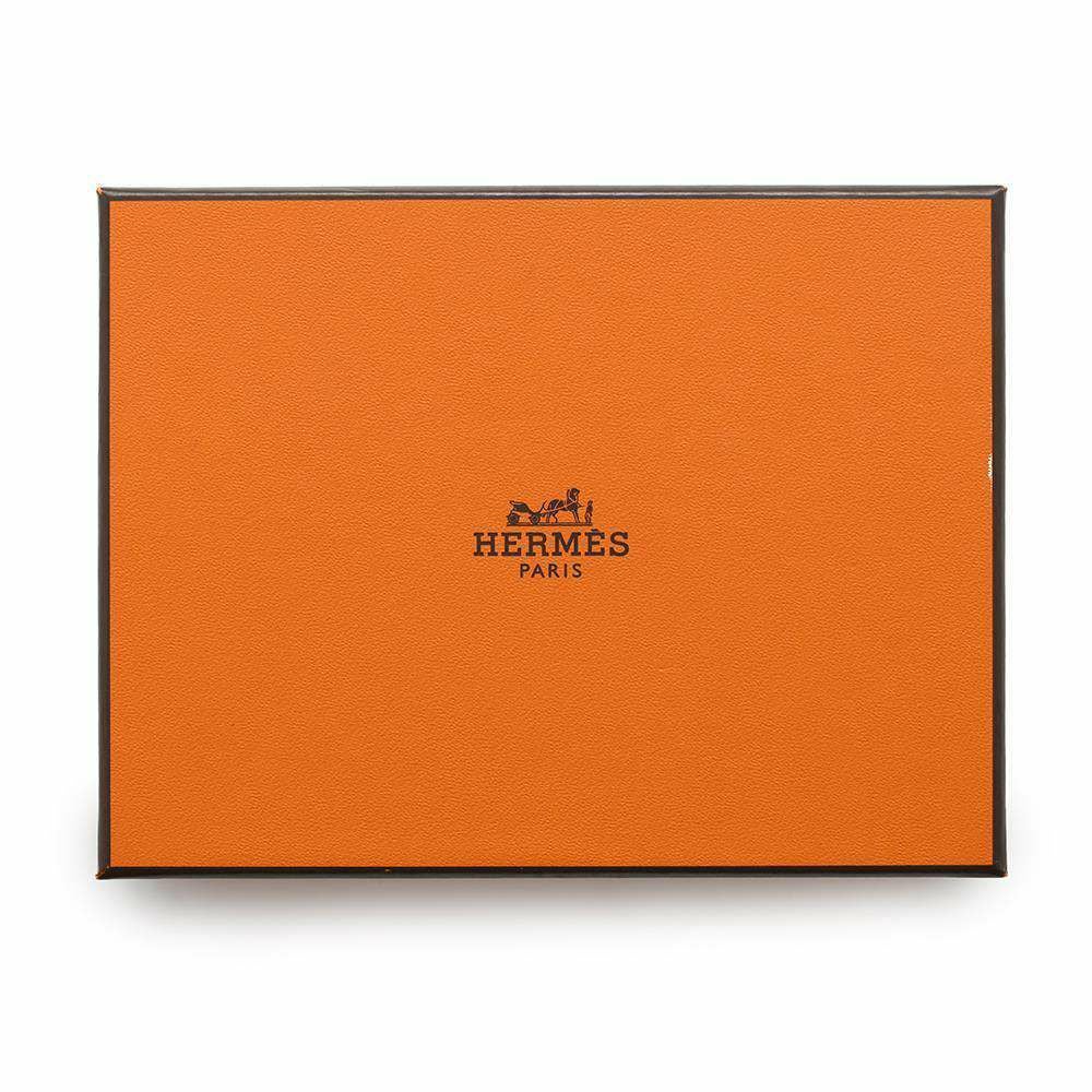 エルメス 二つ折り財布 ベアンコンパクト オレンジ/ゴールド金具
