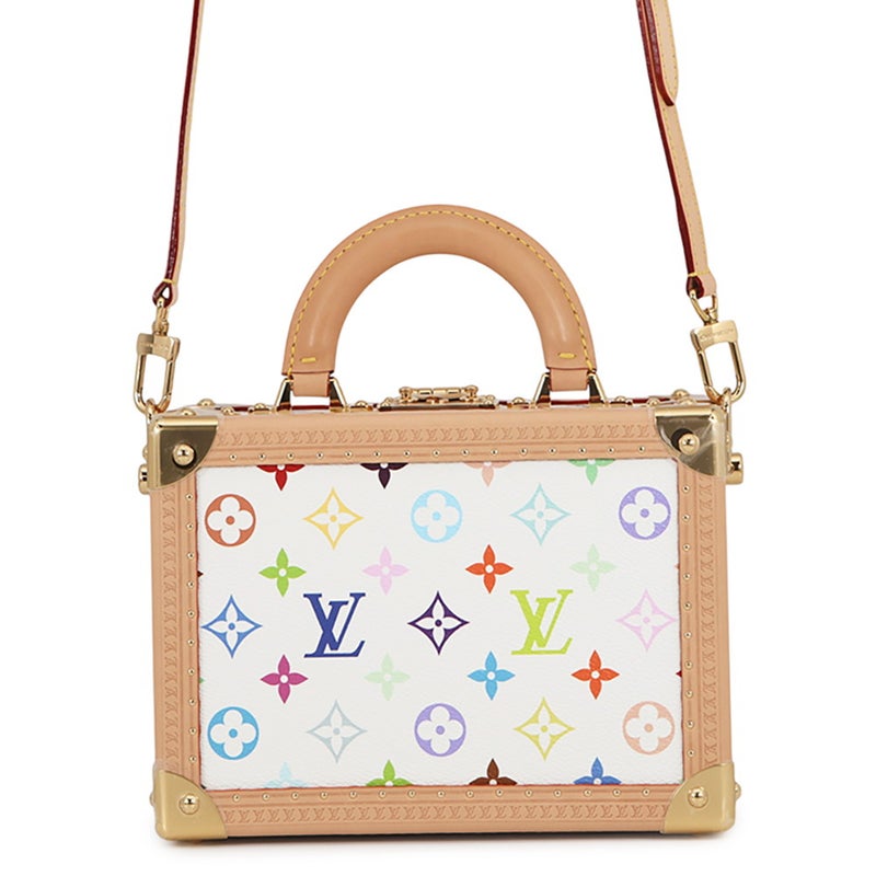ルイヴィトン ハンドバッグ モノグラム・マルチカラー LV×TM プティット・ヴァリーズ M13125 2way ホワイト 白  村上隆 コラボ