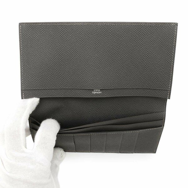 エルメス 長財布 MC2 フレミング グラファイト エプソン W刻印 HERMES メンズ 財布