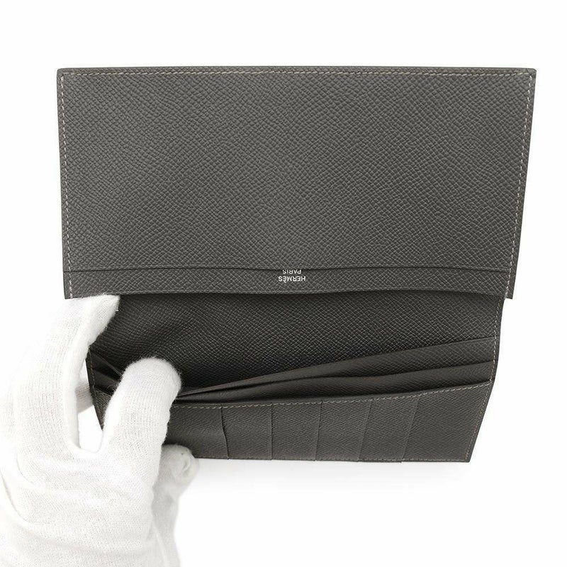 エルメス 長財布 MC2 フレミング グラファイト エプソン W刻印 HERMES メンズ 財布