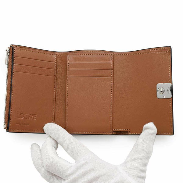 ロエベ 三つ折り財布 アナグラム バーティカル ウォレット スモール レザー C821S33X12 LOEWE 財布