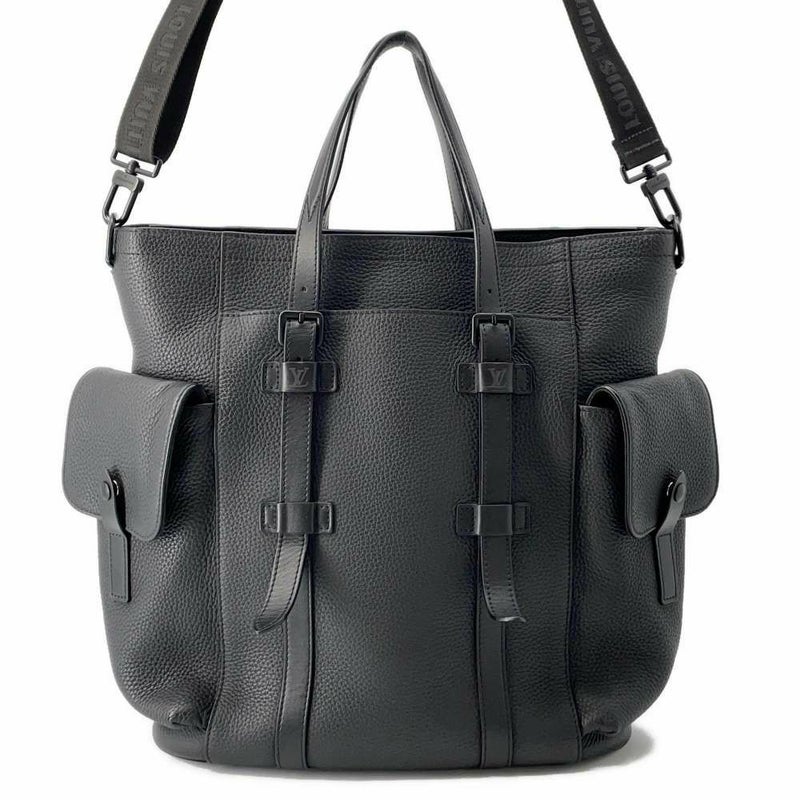 ルイヴィトン トートバッグ トリヨンレザー クリストファー・トート M58479 2wayショルダー ブラック 黒