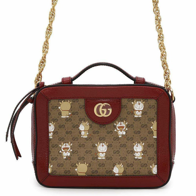 グッチ ミニショルダーバッグ GGスプリーム ドラえもん×グッチ コラボ 655596 GUCCI バッグ ハンドバッグ 2way 牛