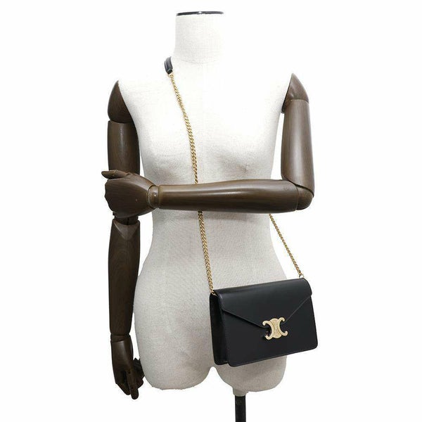 セリーヌ チェーンウォレット マーゴ カーフレザー 10L033DPV.38NO CELINE バッグ 長財布 黒