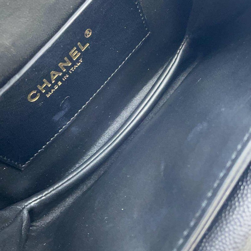 シャネル チェーンショルダーバッグ マトラッセ ココマーク キャビアスキン AS4286 CHANEL ハンドバッグ 黒