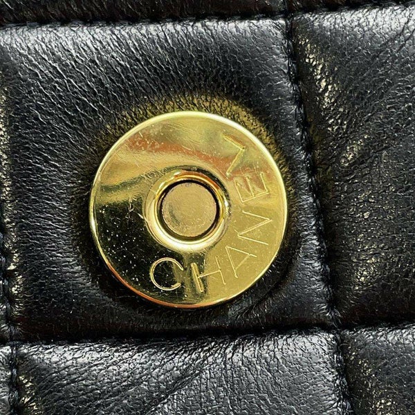 シャネル ショルダーバッグ マトラッセ ココマーク フリンジ タッセル ラムスキン CHANEL バッグ 黒