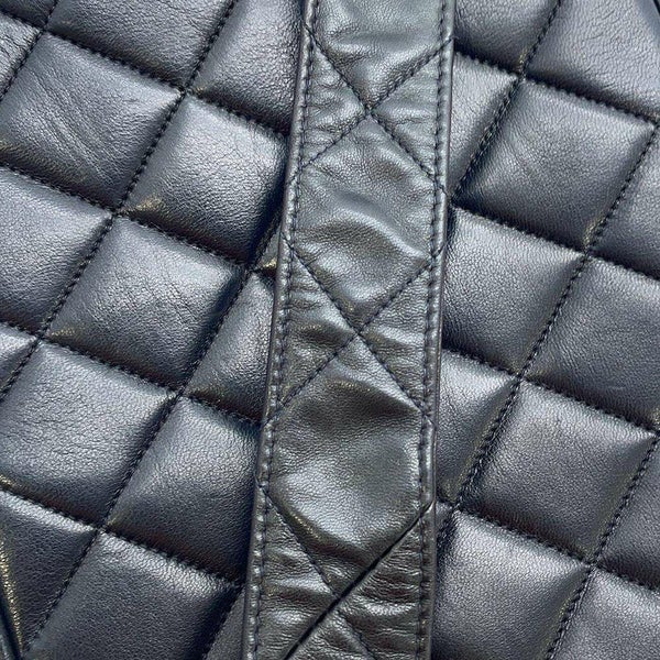 シャネル ショルダーバッグ マトラッセ ココマーク フリンジ タッセル ラムスキン CHANEL バッグ 黒