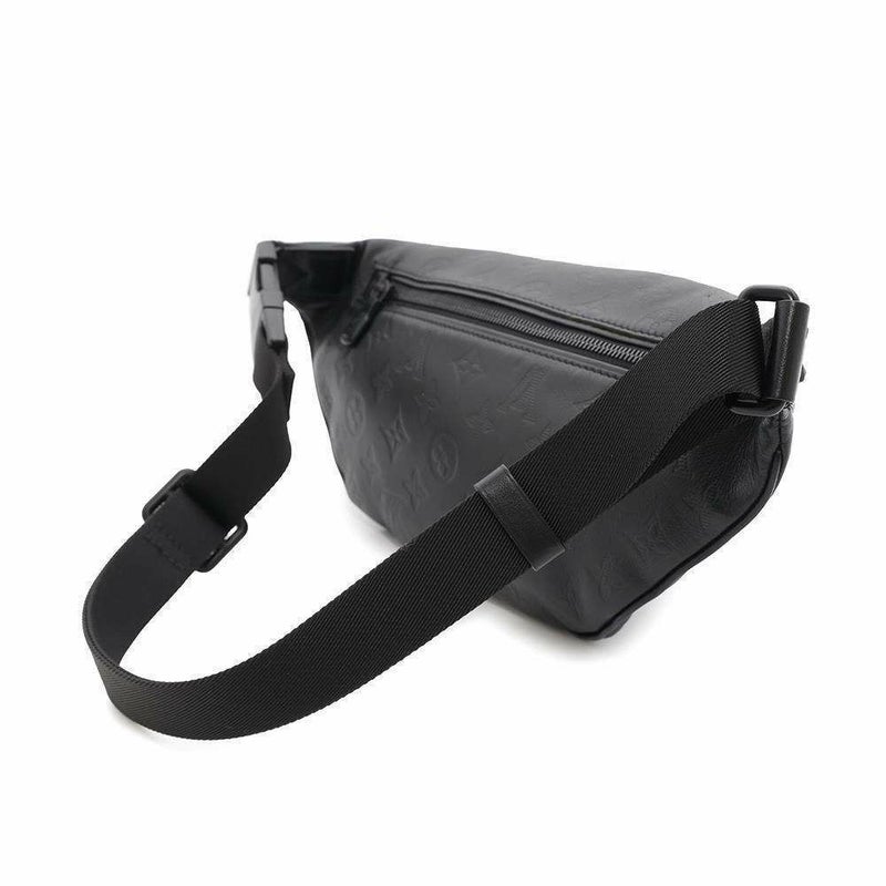 ルイヴィトン ボディバッグ モノグラム・シャドウ ディスカバリー・バムバッグPM M46036 ウエストバッグ 黒 ブラック