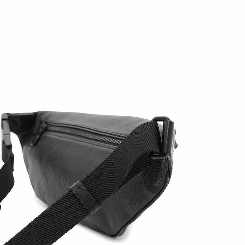 ルイヴィトン ボディバッグ モノグラム・シャドウ ディスカバリー・バムバッグPM M46036 ウエストバッグ 黒 ブラック